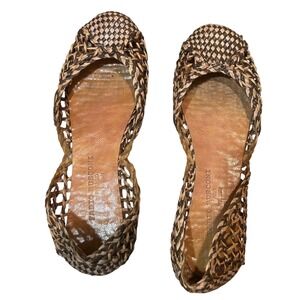 Fabio Rusconi Woven Leather Ballet Flats Made in Italy Size 37